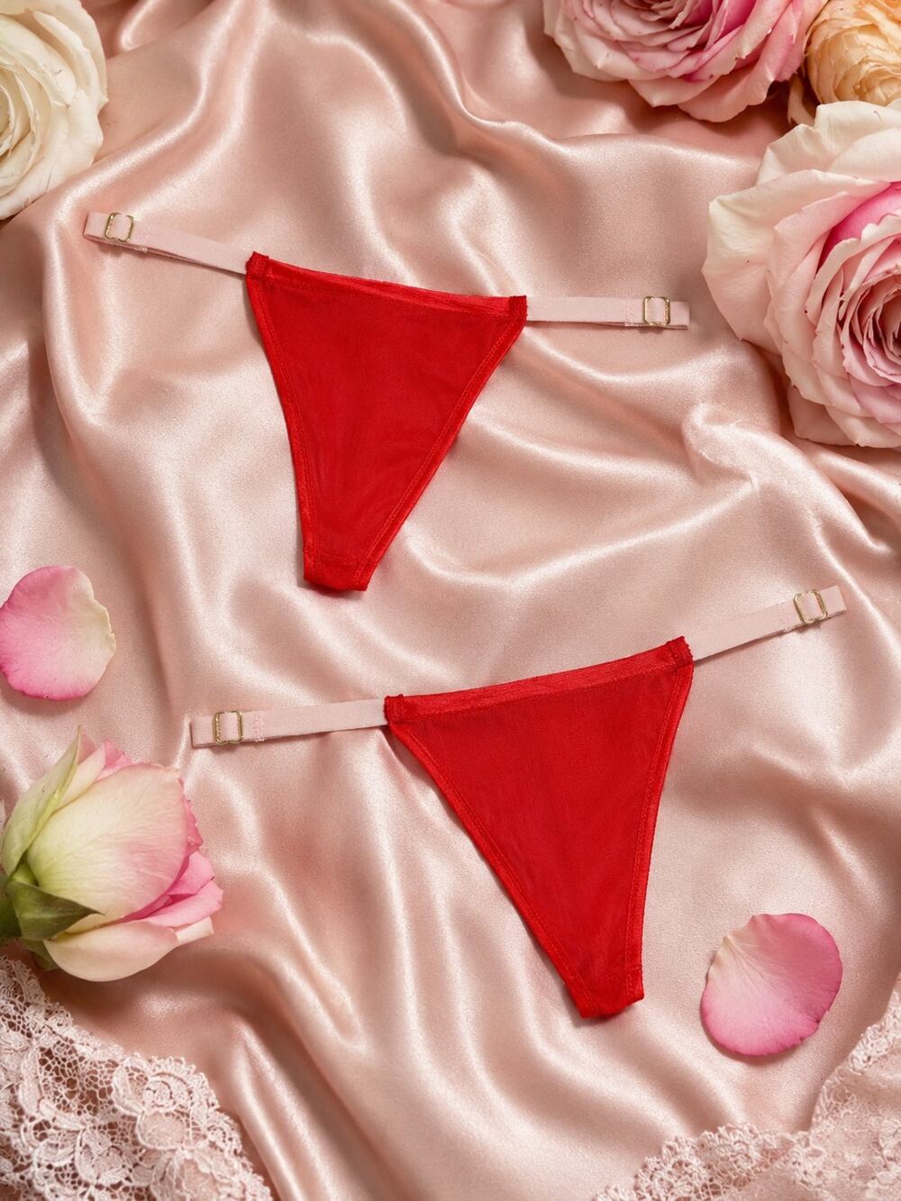 We Are HAH 2 A T String Panty Blood Orange One Size  2-Pack NWT